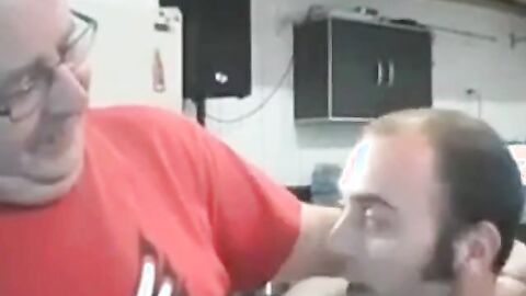 Dancing Daddy Bear Flashes His Big Cock on Webcam