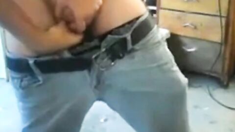 Dancing Daddy Bear Flashes His Big Cock on Webcam