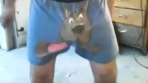 Dancing Daddy Bear Flashes His Big Cock on Webcam