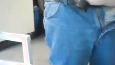 Dancing Daddy Bear Flashes His Big Cock on Webcam