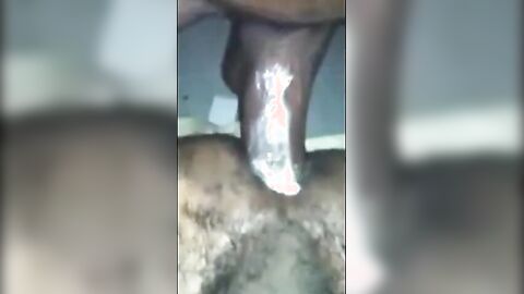 Black Bareback Amateur Takes Big Cock