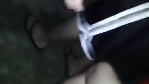 HandJob Fun Outside: Amateur Man Cums Hard!