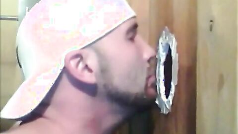Amateur Glory Hole Blowjob with Big Cock Cumshots