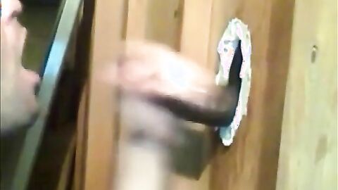 Amateur Glory Hole Blowjob with Big Cock Cumshots