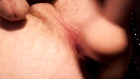 Crossdresser gapes his ass and cums hard