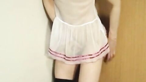Asian Crossdresser Mikazuki Masturbates