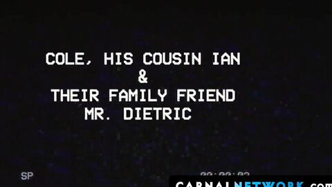 Cole watched in delight and shock as Dietrich hungrily ate out and fingered his cousi