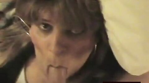 Crossdresser Gets a Mouthful of Cum