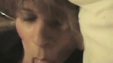 Crossdresser Gets a Mouthful of Cum