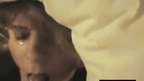 Crossdresser Gets a Mouthful of Cum