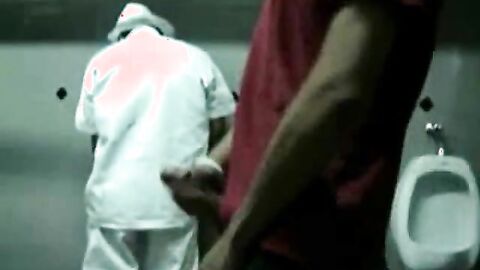 Public Handjob in a Restroom by Bigcockflasher