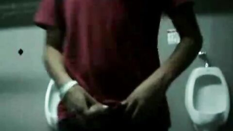 Public Handjob in a Restroom by Bigcockflasher