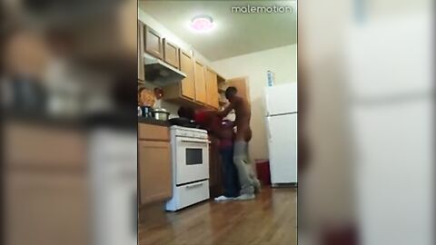 Black Twinks' Kitchen Banging