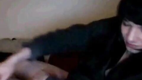 Self-Sucking Crossdresser Blasts Cum in Mouth