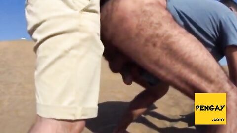 Bareback Outdoor Adventure With A Stranger On A Dune