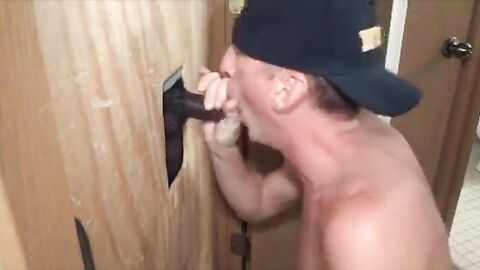 Sucking BBC At Glory Hole - Amateur Interracial Gay Video