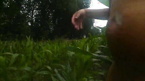 Outdoor Masturbation in Cornfield & Woods
