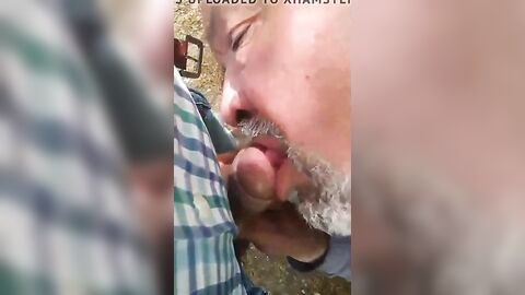Big-Cock Daddy Blowjob in the Park