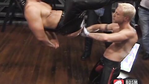 Hardcore fisting and kissing with handsome homosexual