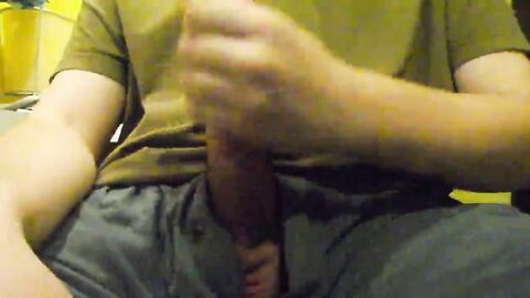 Massaging Big Cock with Oil until Intense Orgasm