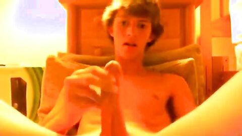 Hot Twink in Sexy Undies Strokes it on Webcam!
