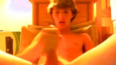 Hot Twink in Sexy Undies Strokes it on Webcam!