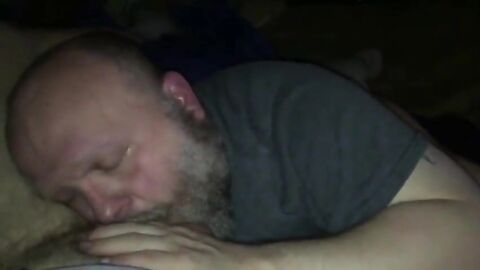 Hairy Guy Sucking My Cock - Amateur Bear Video