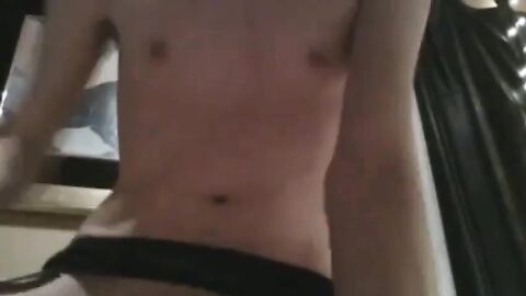 Sissy CD Spanks and Fucks Smooth Pussy