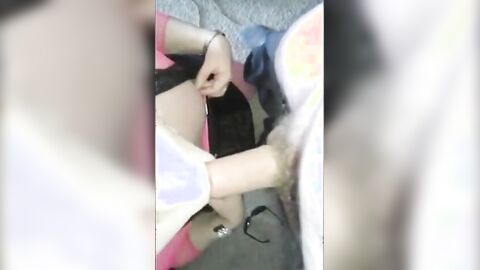 Crossdresser Sucks a Fat White Cock
