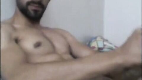 Big-Cock Turkish Hunk Cums on Webcam