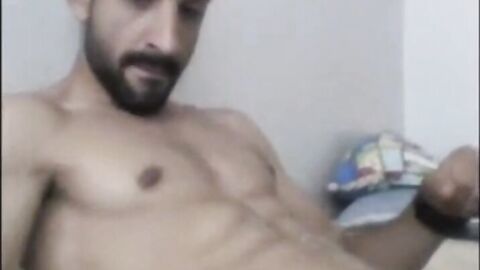 Big-Cock Turkish Hunk Cums on Webcam