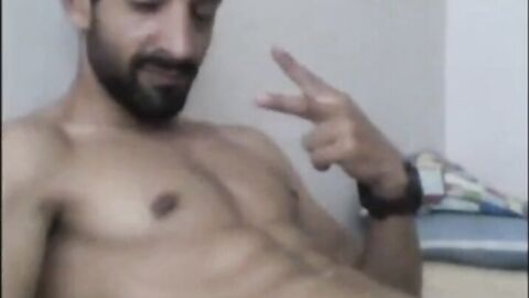 Big-Cock Turkish Hunk Cums on Webcam