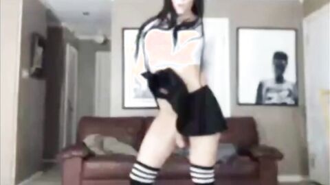 Big Cock Crossdresser on Webcam