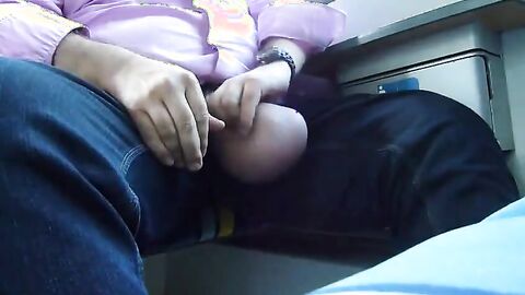 Big-Bellied Daddy Bear Plays with His Balls