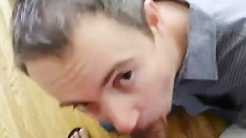 Amateur Takes On Two in a Group Blowjob
