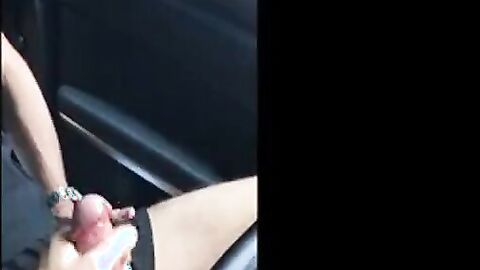 Powerman666's Big Cock Milked in His Car
