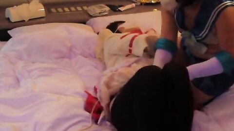 Asian Crossdressers Give a Helping Hand to Each Other