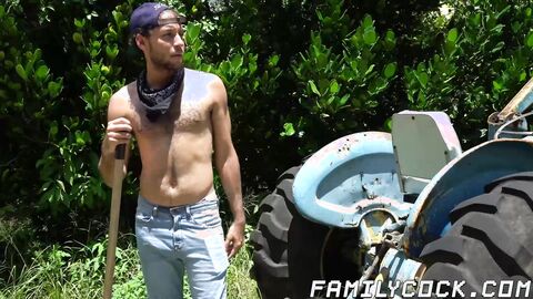 Sexy stepbrothers pound raw outside after forbidden blowjob