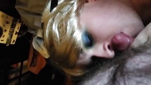 Sissy Takes a Facial from Big Cock Bareback