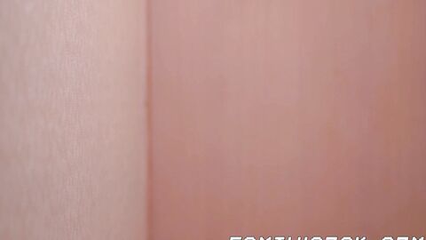 Kinky blonde Jesse Bolton grabs my cock and starts sucking it for breakfast