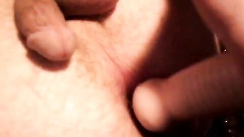 Crossdresser gapes his ass and cums hard