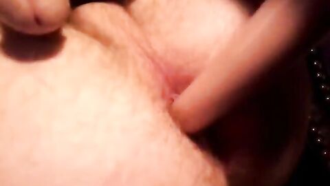 Crossdresser gapes his ass and cums hard