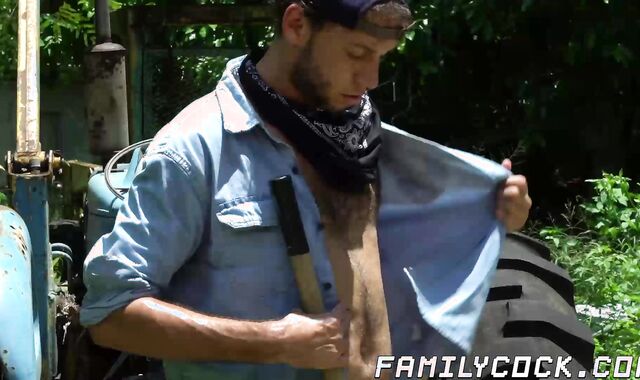 My well built stepcousin Jay Seabrook helped me on the farm so I feed him my lean mea