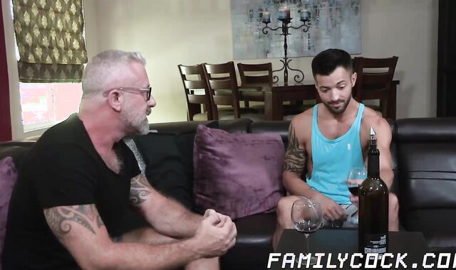 Alluring stepgrandpa Lance Charger charges his cock deep inside Caseys bubble butt