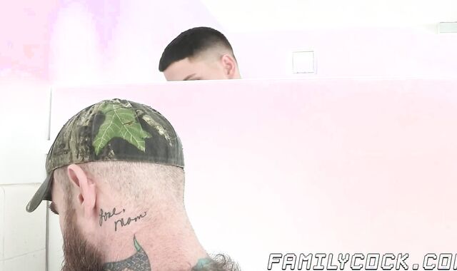 Crystal eyed Dylan Hayes licks Jack Dixon hairy armpits and get on his knees for a bl