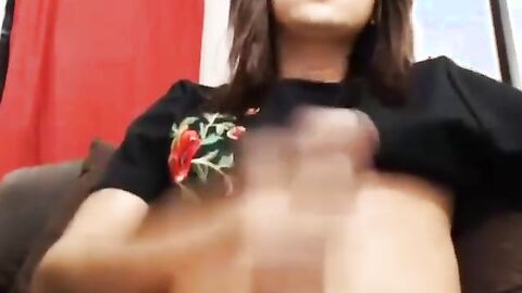 Hot Latin Crossdresser Masturbating