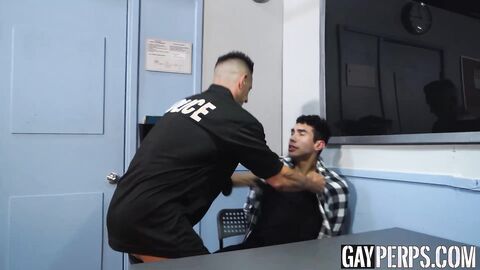 Officer Jax Thirio harshly punishes young perp Evan West for stealing