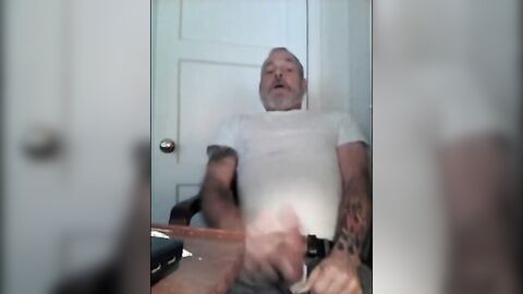 Rugged Daddy's Big Cock Masturbation