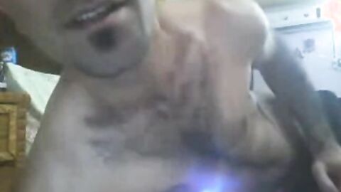Arab Guy Strokes His Big Cock on Cam