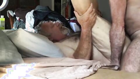 Mature Gay Daddy Barebacks His Hunk Lover